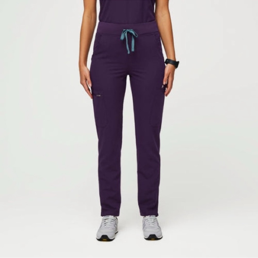 Figs Women's Purple Jam High Waisted Yola Scrub Pants